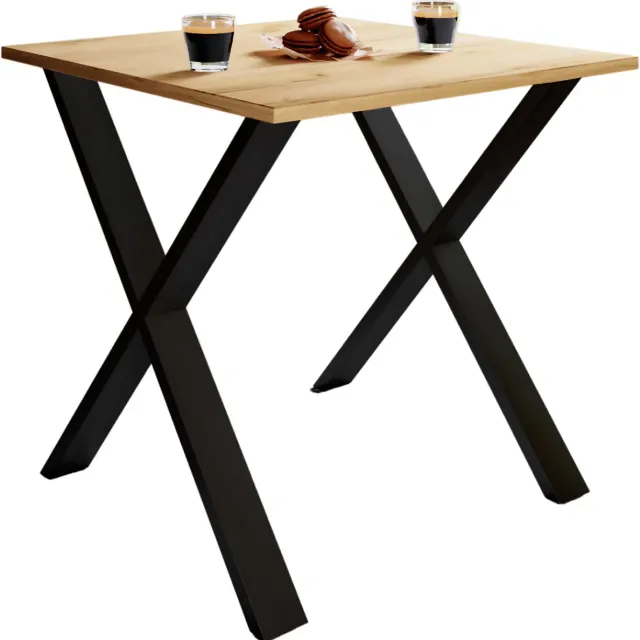 Vcm kleine tafel en stoelen, tafelstoel, eettafel en stoelen, kleine eettafel en stoelen, tafels en stoelen, compacte tafel en stoelen, kleine keukentafel en stoelen, tafel- en stoelset, keukentafels en stoelen, eettafels en stoelen Schwarz / Honig-Eiche