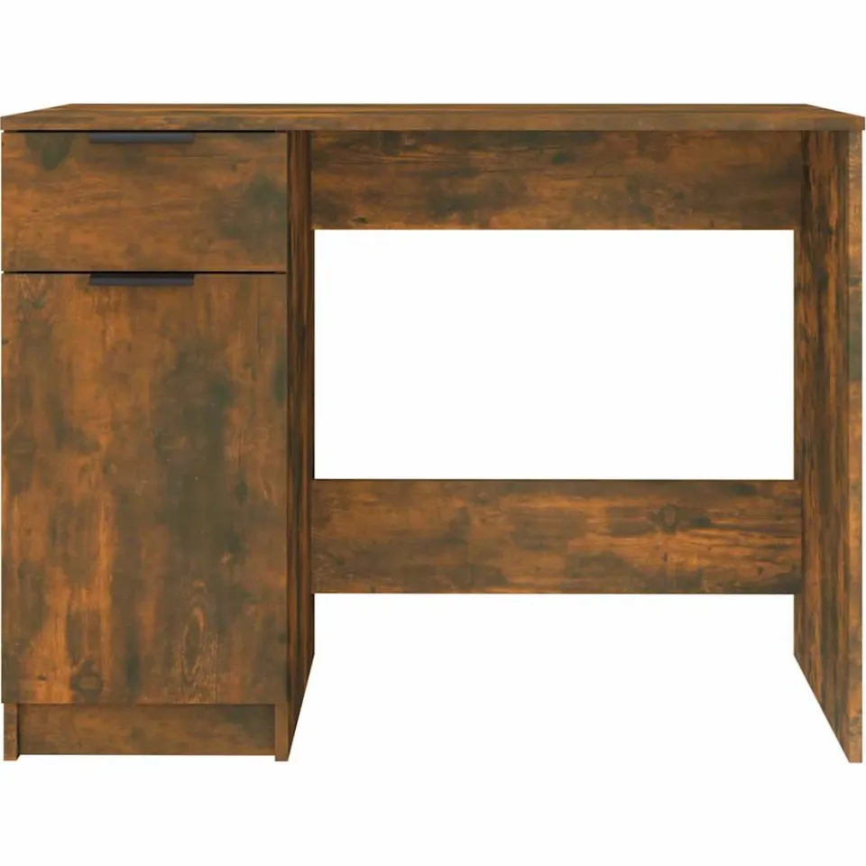 vidaXL Bureau 100x50x75 cm bewerkt hout gerookt eikenkleurig, foto 4
