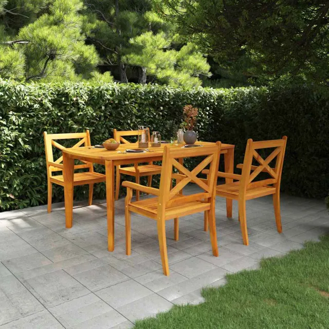 vidaXL 5-delige Tuinset massief acaciahout bruin, foto 2