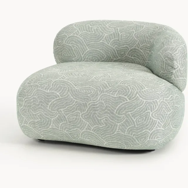 Westwing Collection Loungefauteuil Alba Groen