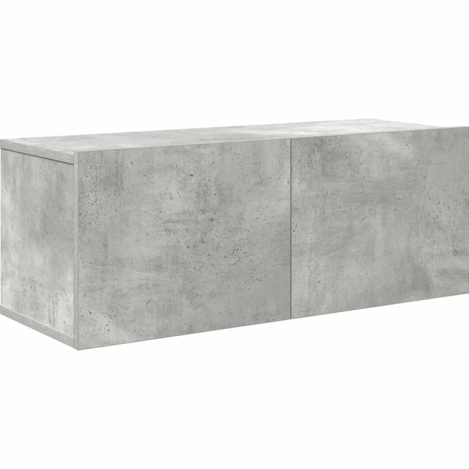 vidaXL 7-delige Tv-meubelset bewerkt hout betongrijs grijs, foto 4