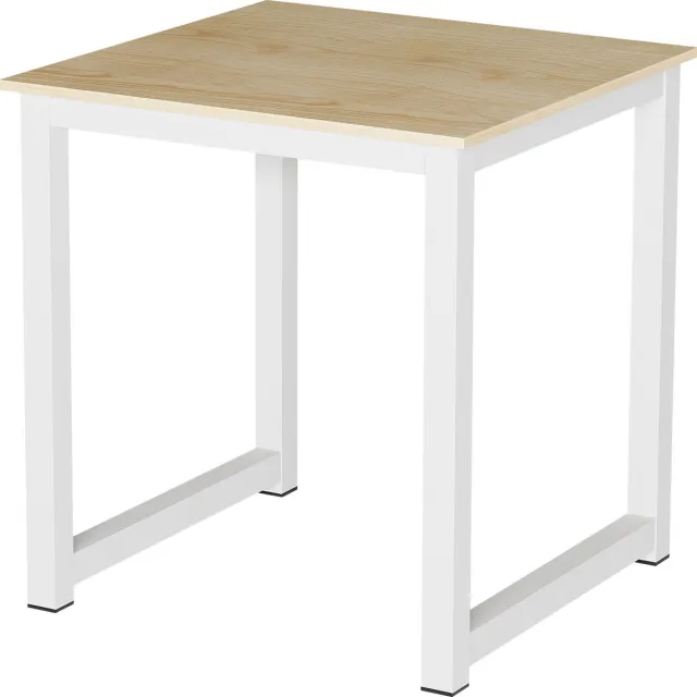 VDD Keukentafel - bureau tafel - 75 cm x 75 cm - wit bruin