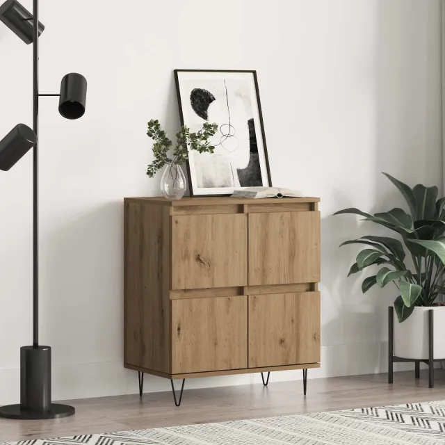 vidaXL Dressoir Artisan Eiken 60 x 35 x 70 cm Bruin