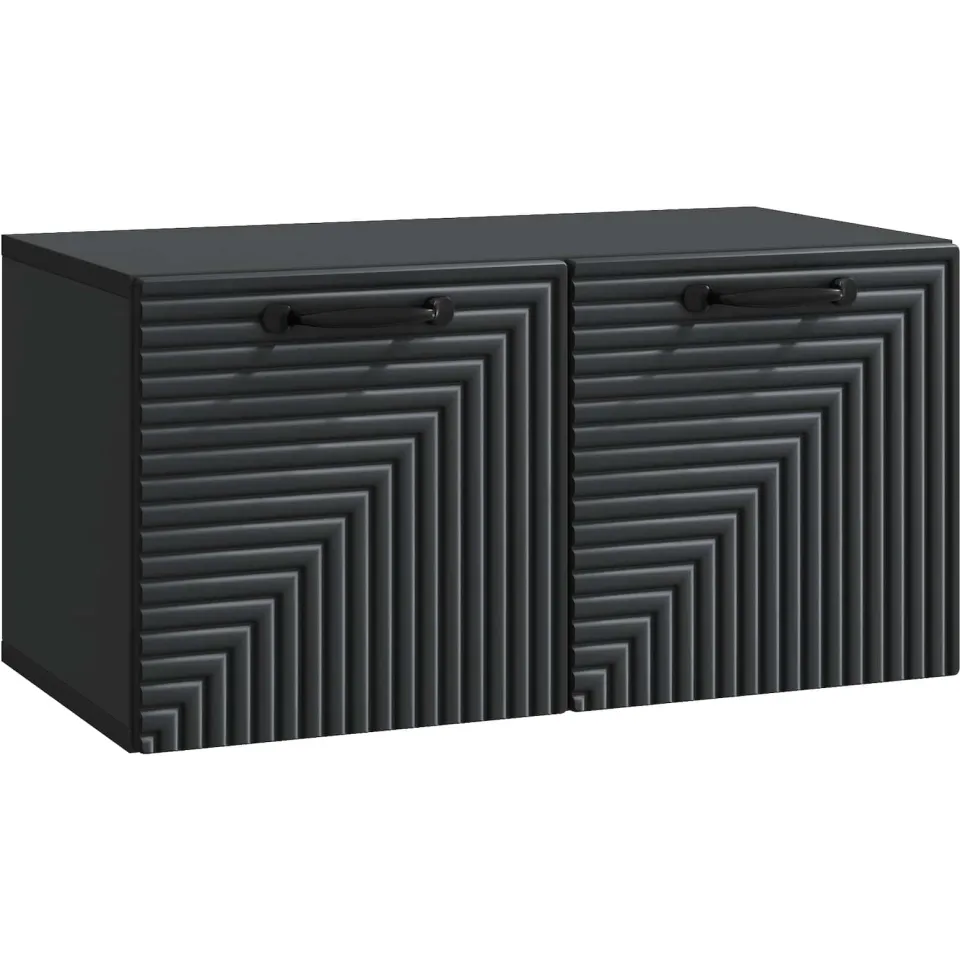 vidaXL Wandbeugel TV-kast Zwart 59,5 x 31 x 30 cm Bewerkt hout, foto 3