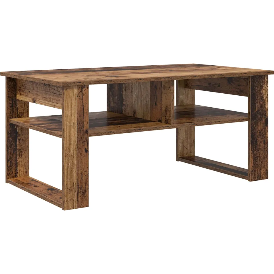 vidaXL Salontafel Oudhout 96 x 54 x 44 cm Bewerkt hout bruin, foto 3