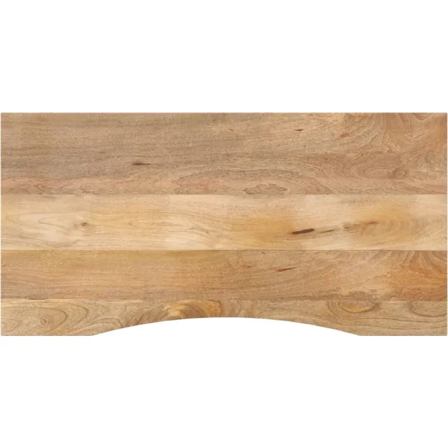 vidaXL Bureaublad met ronding 140x50x2,5 cm massief ruw mangohout bruin, foto 2
