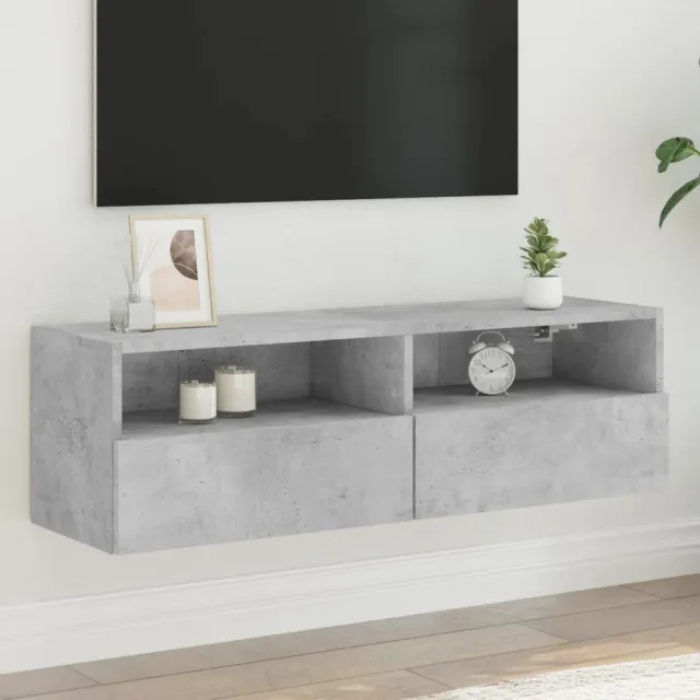 vidaXL Tv-wandmeubel 100x30x30 cm bewerkt hout betongrijs