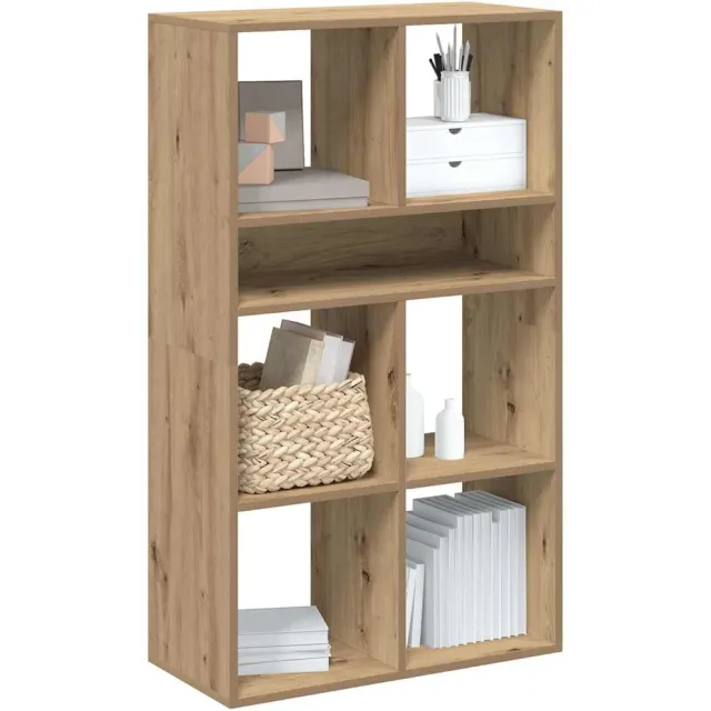 vidaXL Boekenkast 66x31x112 cm bewerkt hout artisanaal eikenkleur Bruin