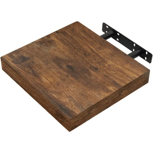 BukkitBow Zwevende Wandplank - 10 kg Laadvermogen - Diverse Maten van 25-120cm - Muur Montage - Rustiek Bruin Hout - 30cm Vintage