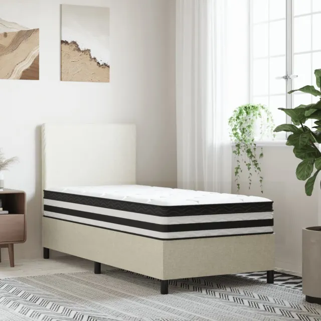 vidaXL Pocketveringmatras middelhard 80x200 cm wit