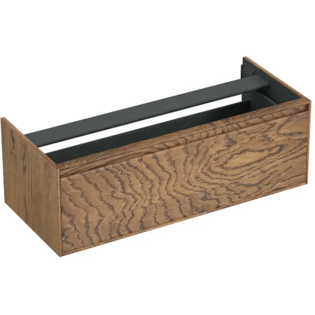 Forzalaqua Onderkast Forzalaqua Reno 120x51x40 Cm 1 La Softclose Eiken Castle Brown Bruin