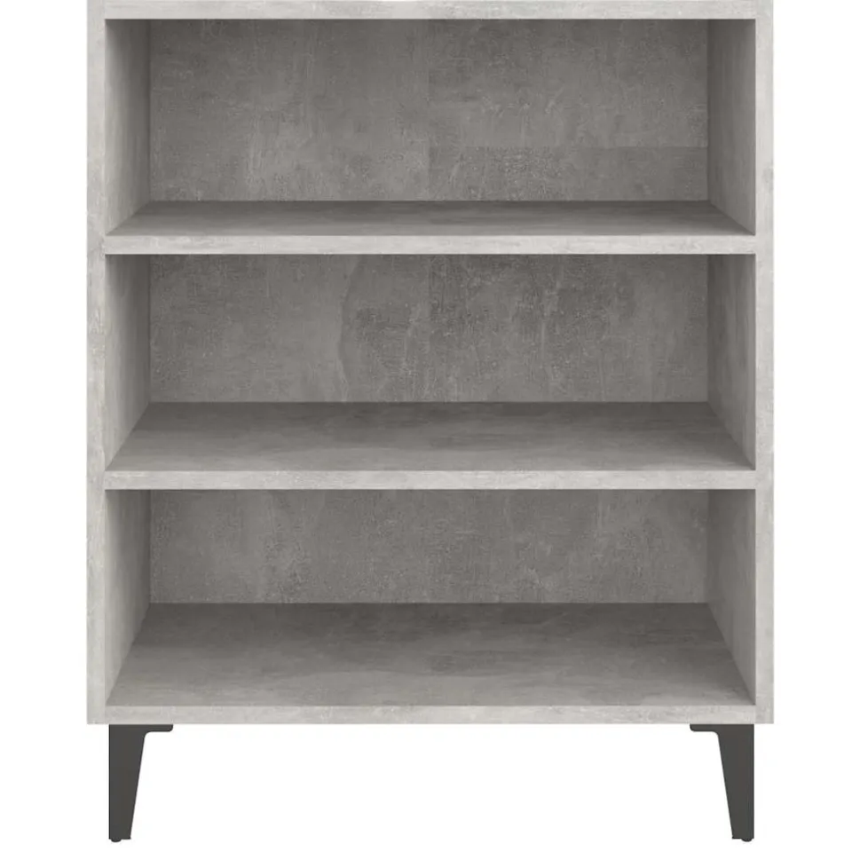 vidaXL Dressoir 57x35x70 cm bewerkt hout betongrijs grijs, foto 4