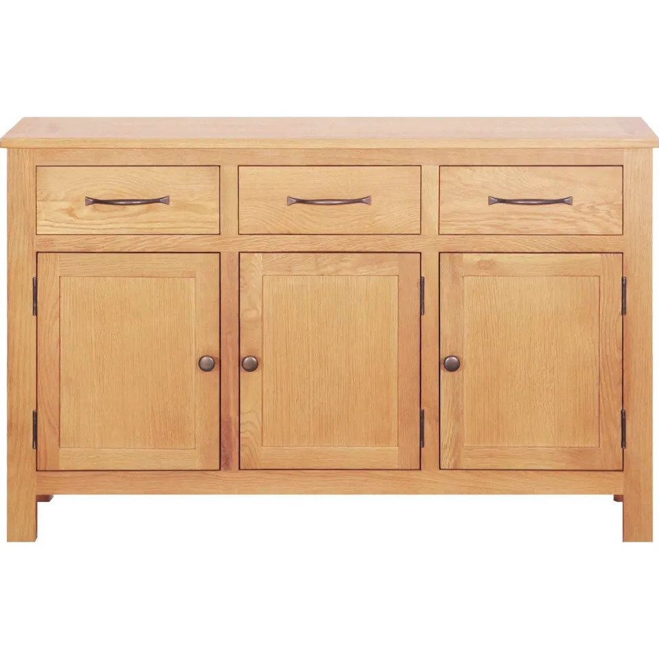 vidaXL Dressoir Bruin 112 x 33.5 x 70 cm Massief eikenhout, foto 3