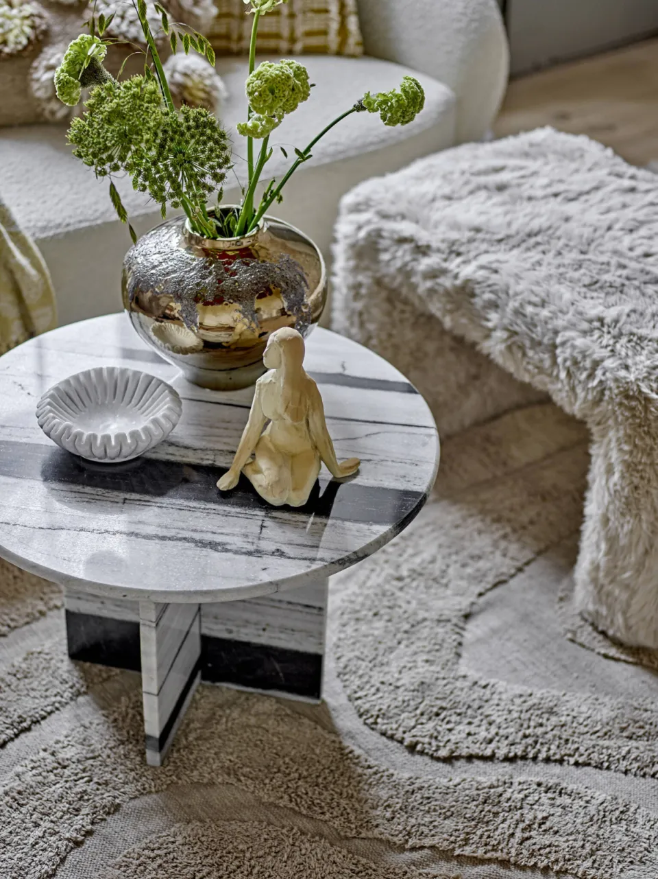Bloomingville salontafel Rosito zwart/wit, foto 3