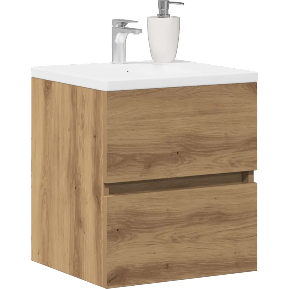 vidaXL Badkamer wastafelkast Artisan Oak 41x38,5x45 cm Engineered Wood Bruin
