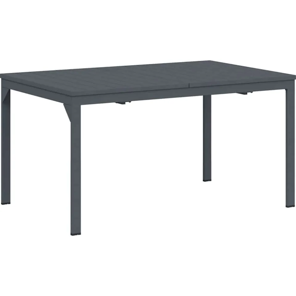 vidaXL Buiten Eettafel Opvouwbaar Antraciet 210 x 90 x 73 cm Staal Anthraciet