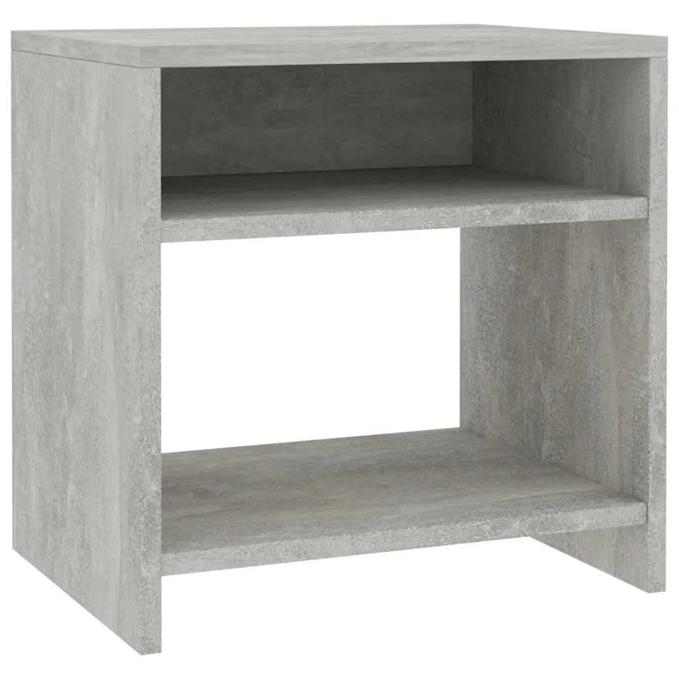 vidaXL Nachtkastje 40x30x40 cm bewerkt hout betongrijs grijs, foto 3