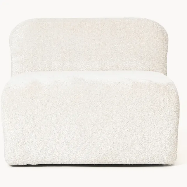 Westwing Collection Middelste module Wolke van teddy bouclé Wit