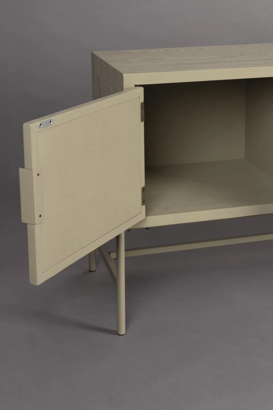 Dutchbone Yasu tv-meubel rattan 148 cm grijsgroen, foto 7
