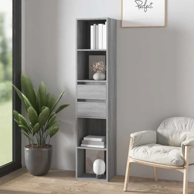 vidaXL Boekenkast 36x30x171 cm bewerkt hout grijs sonoma eikenkleurig, foto 2
