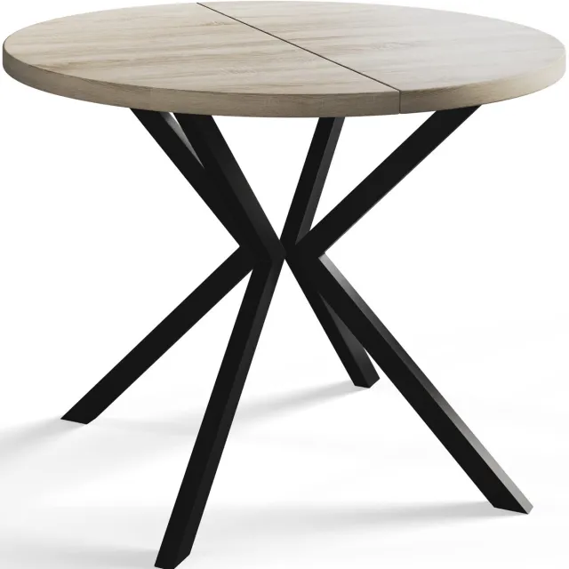 ALPİ Alpi Moebel - Ronde Tafel Uitschuifbare Loft Liten 100-180cm - Beige