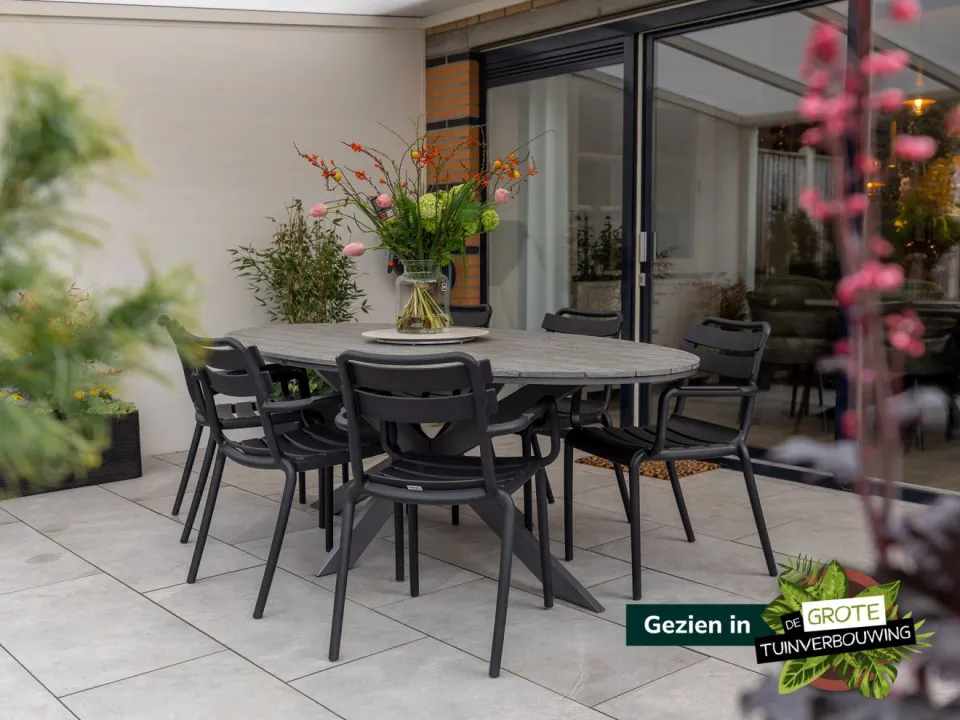 Forza Furniture Forza Vico dining tuinstoel stapelbaar zwart, foto 3