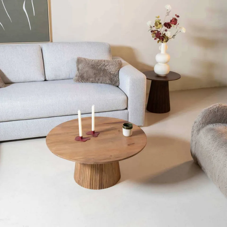Giga Meubel Salontafel Salvador - Naturel Hout - 80x80x38cm, foto 2