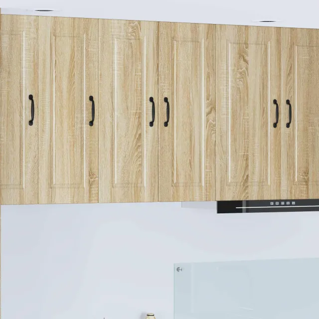 vidaXL Wandkast PORTO 2 st Sonoma Eiken 30 x 31 x 80 cm Bewerkt hout Bruin