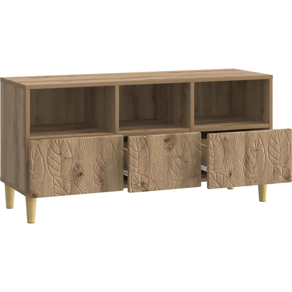 vidaXL TV-kast 102 x 34,5 x 50 cm Artisanaal eiken Bewerkt hout, foto 4