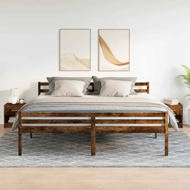 vidaXL Nachtkastjes 2 st met lade 39x28x41 cm gerookt eikenkleurig, foto 2