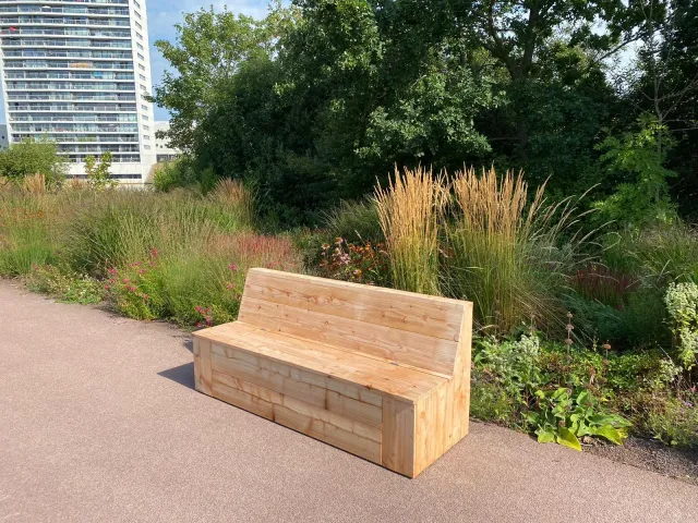 NordXL Douglas houten tuinbank Nucla met opbergruimte