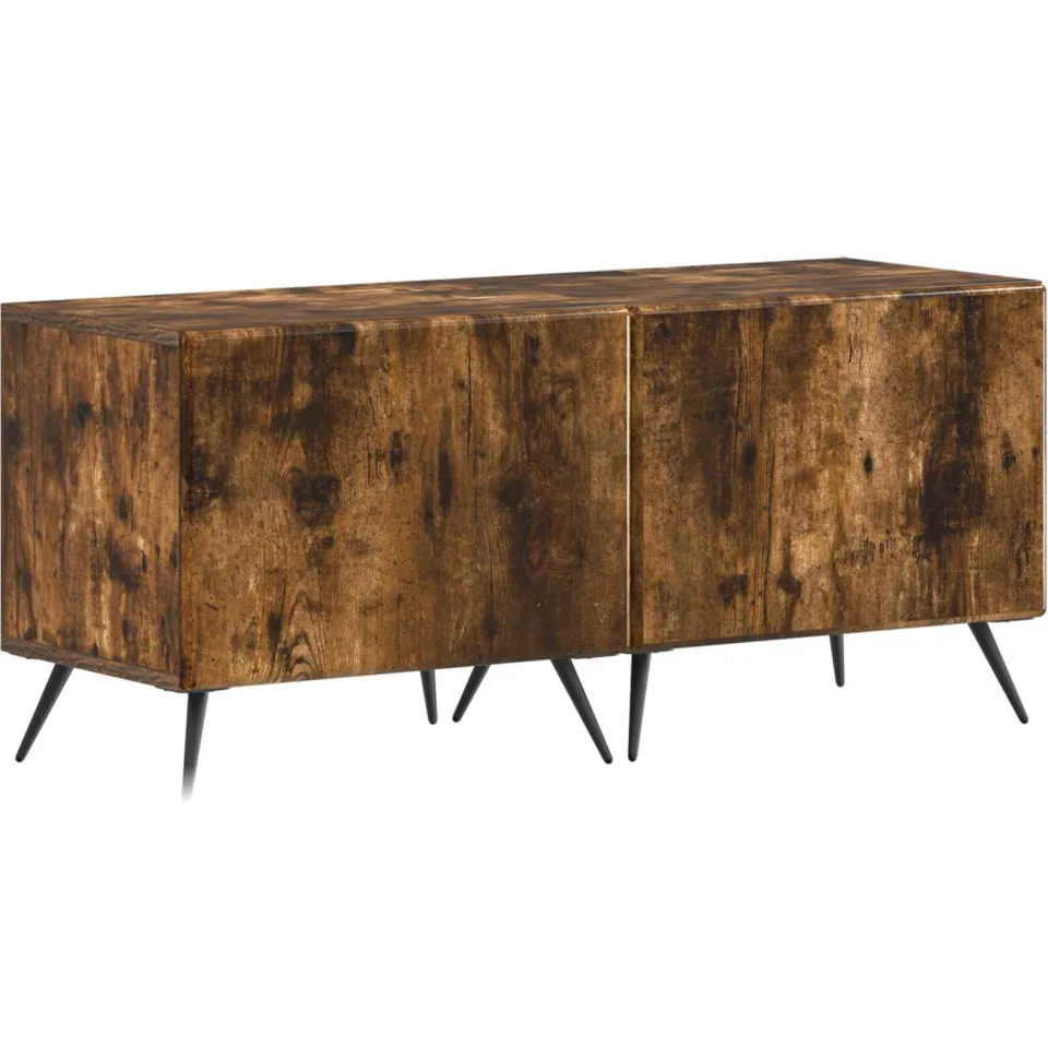 vidaXL LED tv-meubel BREDA 3 st Gerookt eiken Bewerkt hout, foto 4
