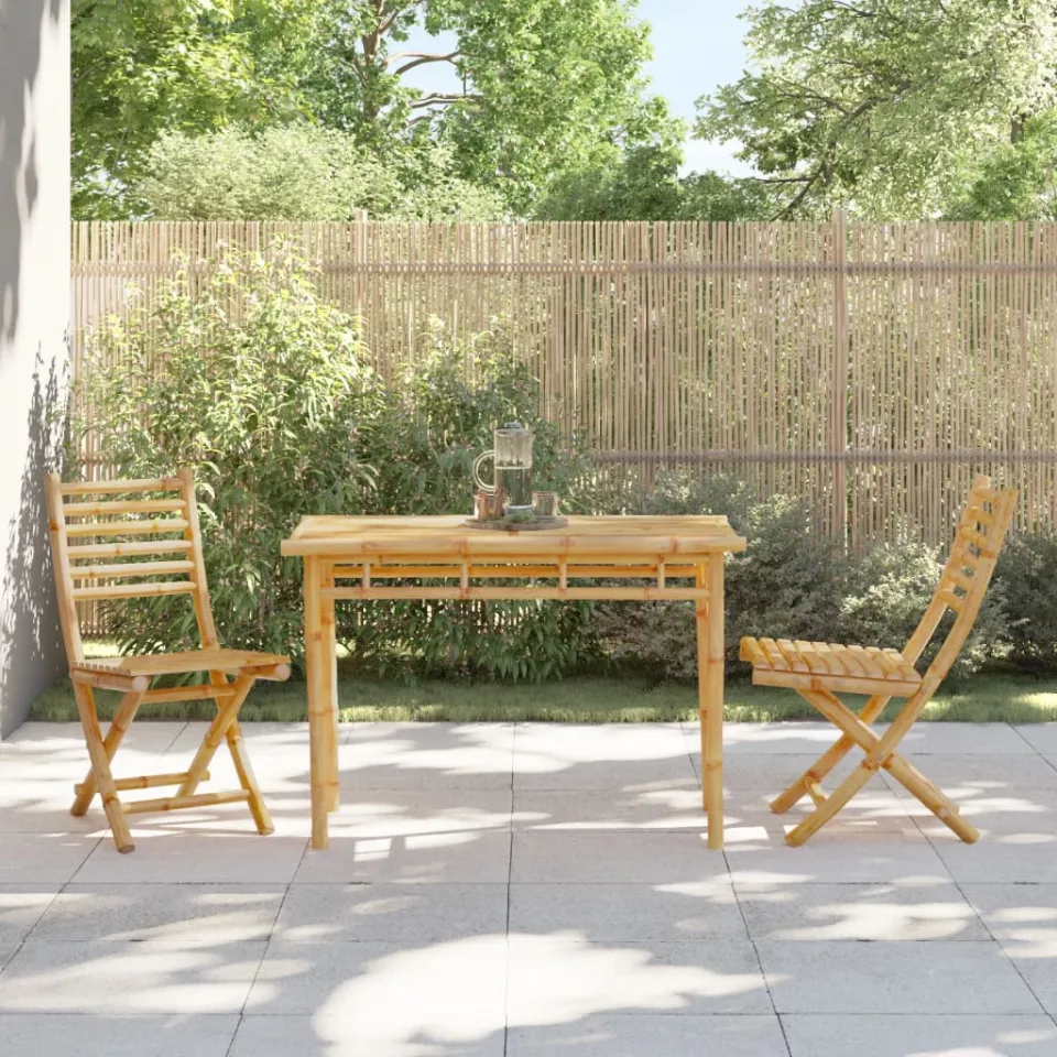 vidaXL Tuintafel 110x55x75 cm bamboe bruin, foto 3
