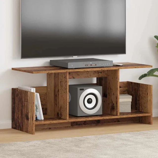vidaXL TV-standaard 102 x 35 x 45 cm Oudhout Bewerkt hout Bruin