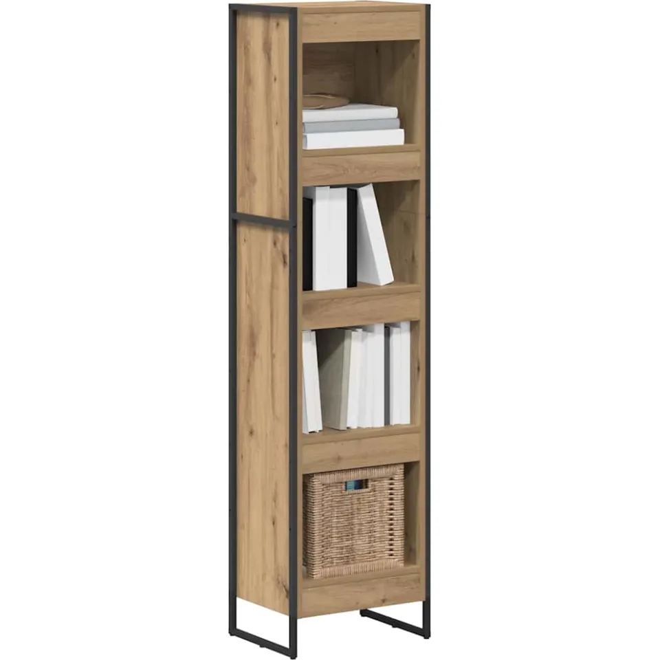 vidaXL Boekenkast 40 x 30 x 155 cm Bewerkt hout Ambachtelijk eiken Bruin