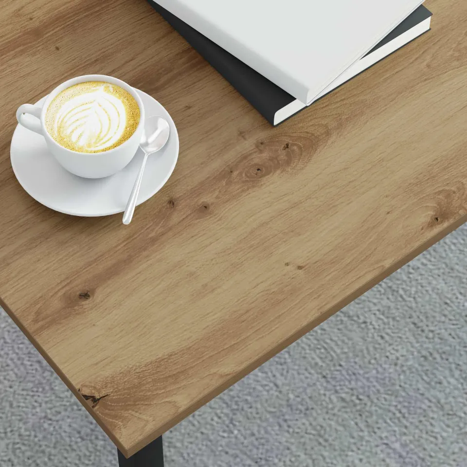 vidaXL Salontafel Ambachtelijk eiken 100 x 50 x 45 cm Bewerkt hout, foto 4