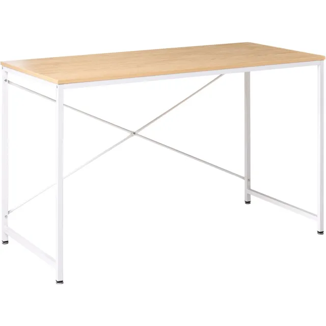 Beliani ANDASTE - Bureau - Wit/Lichtbruin - MDF