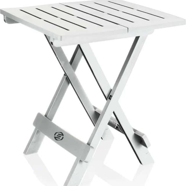 Equivera Bijzettafel Buiten - Bijzettafel Tuin - Salontafel Buiten - Salontafel Tuin - Koffietafel Buiten - Voor Binnen en Buiten - Must Have Voor Jouw Tuin! Wit