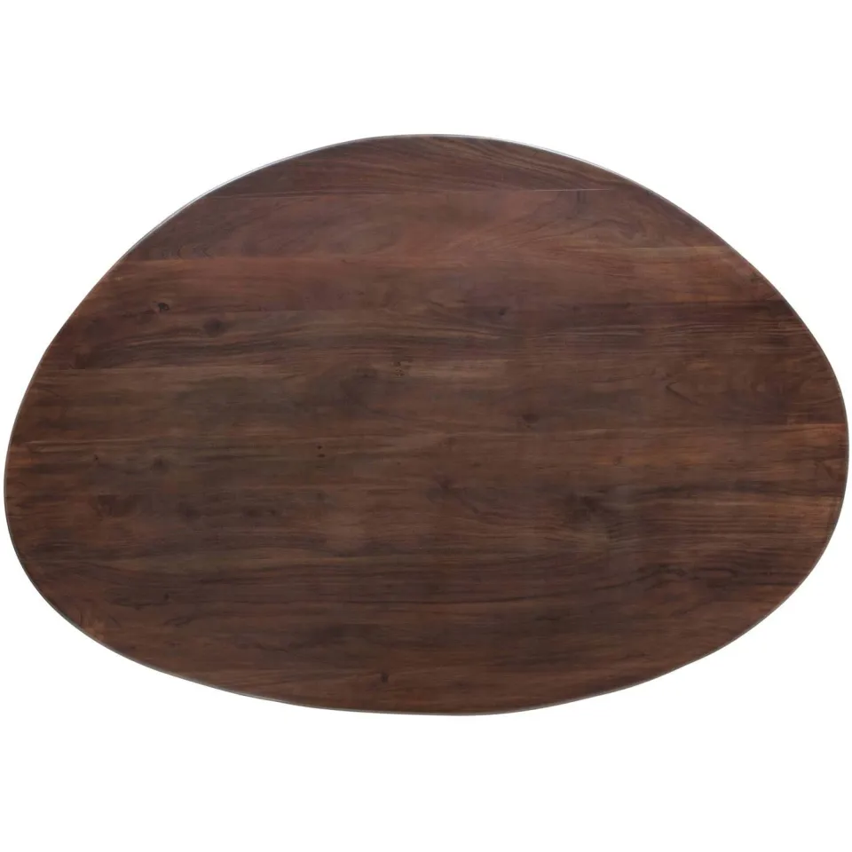 WOOOD Roundly Eetkamertafel - Mangohout - Walnoot - 76x160x110, foto 4