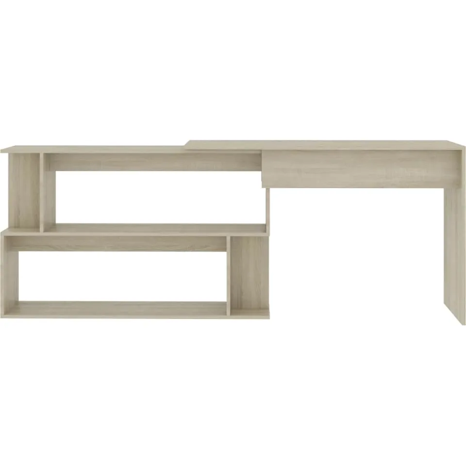 vidaXL Hoekbureau 200x50x76 cm bewerkt hout sonoma eikenkleurig Bruin