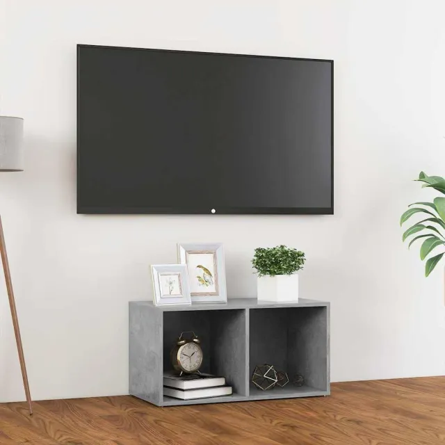 vidaXL Tv-meubel 72x35x36,5 cm bewerkt hout betongrijs grijs, foto 2