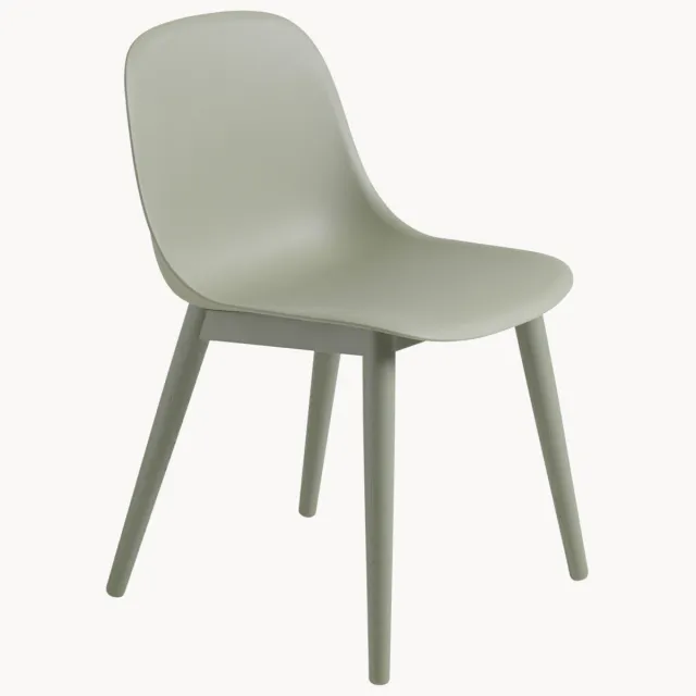 Muuto Eetkamerstoel Fiber Lichtgroen