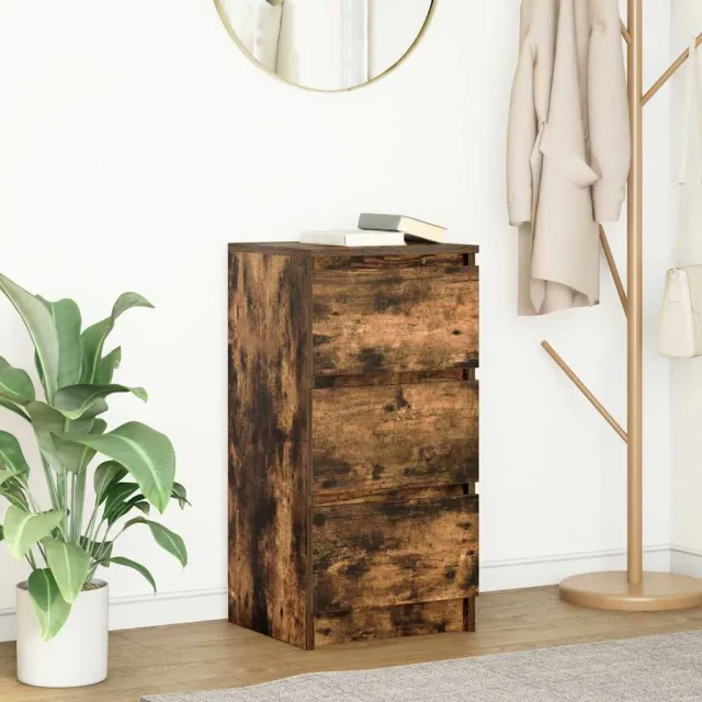 vidaXL Dressoir 37,5x35x76 cm bewerkt hout gerookt eikenkleurig, foto 2
