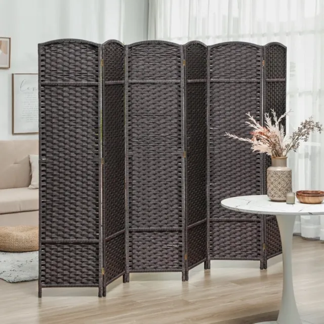 MODFU Kamerscherm - Zesdelig - Vouwbaar - Bruin - Hout - 240 X 1,6 X 170 Cm