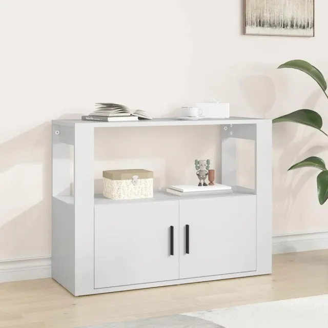 vidaXL Dressoir 80x30x60 cm bewerkt hout wit, foto 2