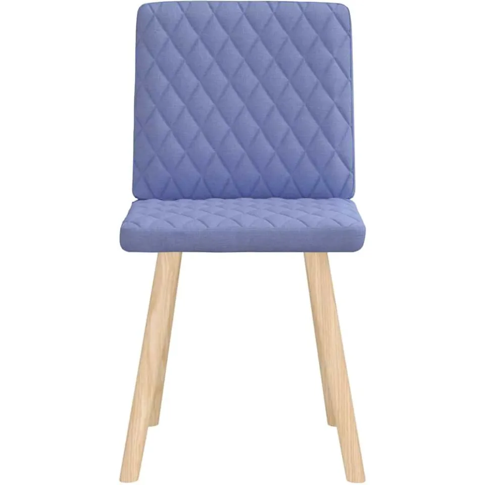 vidaXL Eetkamerstoelen 2 st stof jeansblauw blauw, foto 2