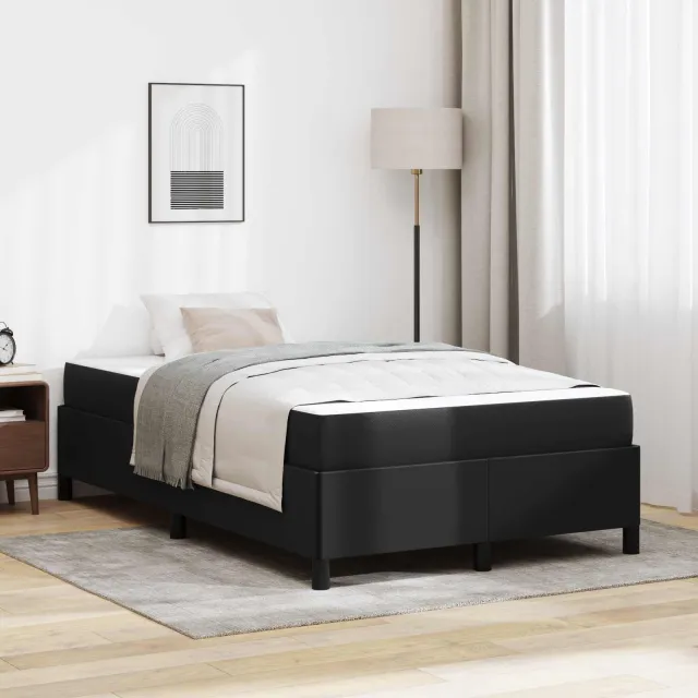 vidaXL Bedframe met matras Zwart 120 x 200 cm Stof