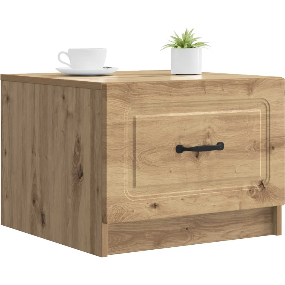 vidaXL Salontafel Artisanaal eiken 49 x 50 x 37 cm Bewerkt hout, foto 3