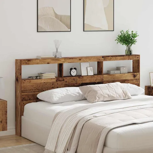 vidaXL Hoofdbord Oud Hout Bewerkt hout Bruin