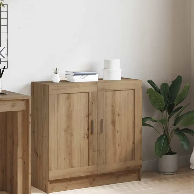 vidaXL Boekenkast 82,5x30,5x80 cm bewerkt hout artisanaal eikenkleurig, foto 2